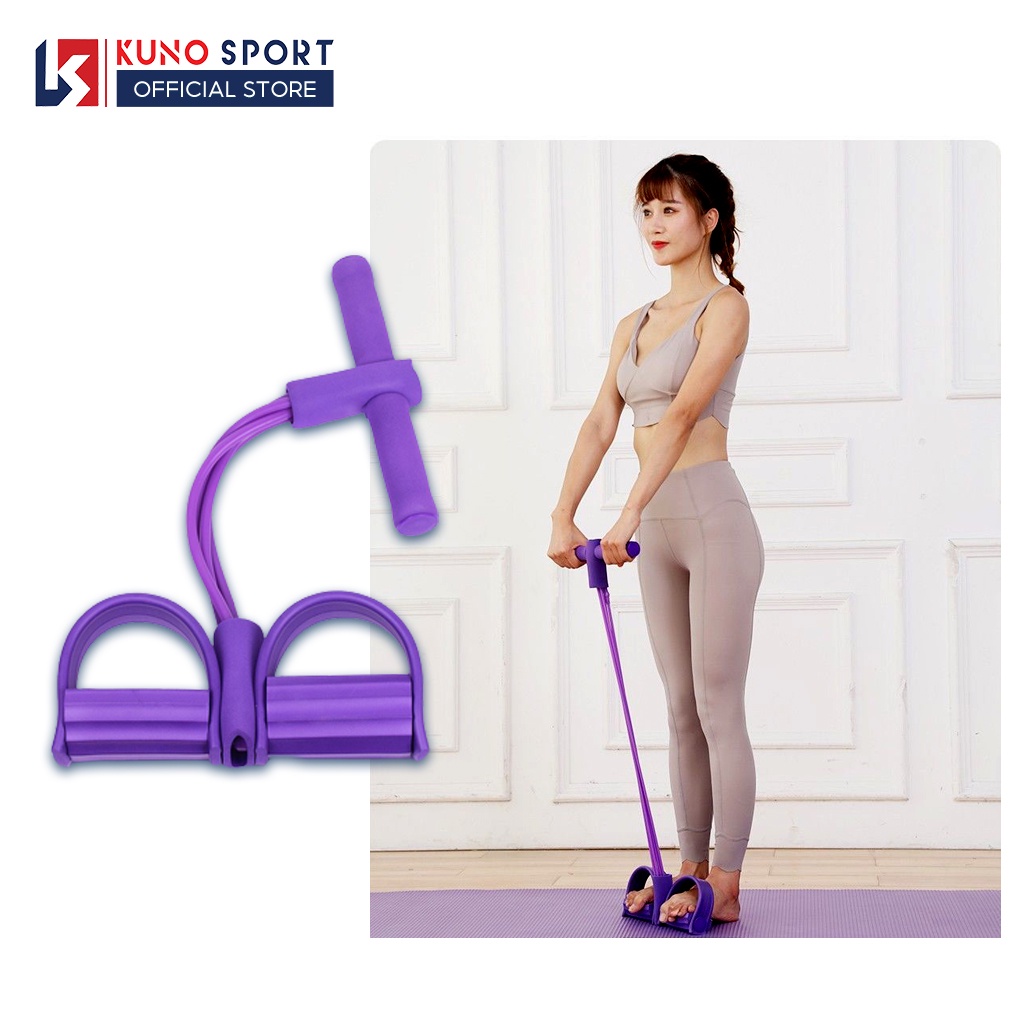 Dây kéo tập lưng cao su đàn hồi loại 4 ống -D07