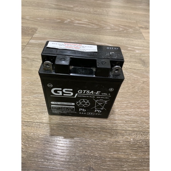 Ắc quy xe máy GS cũ/đã qua sử dụng, 12V 5Ah GT5A-E