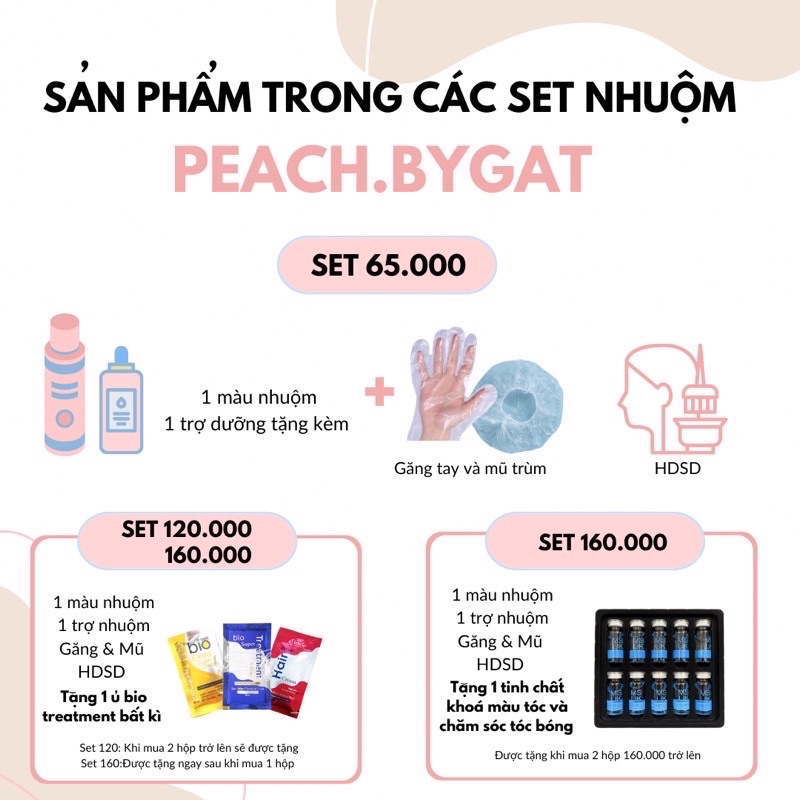 Thuốc nhuộm tóc TÍM LOLLIPOP không cần sử dụng thuốc tẩy tóc của Peach.bygat