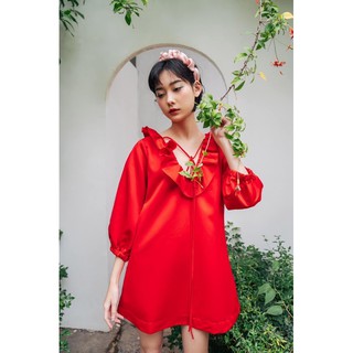 Bờm nhún lệch cài tóc vải lụa
