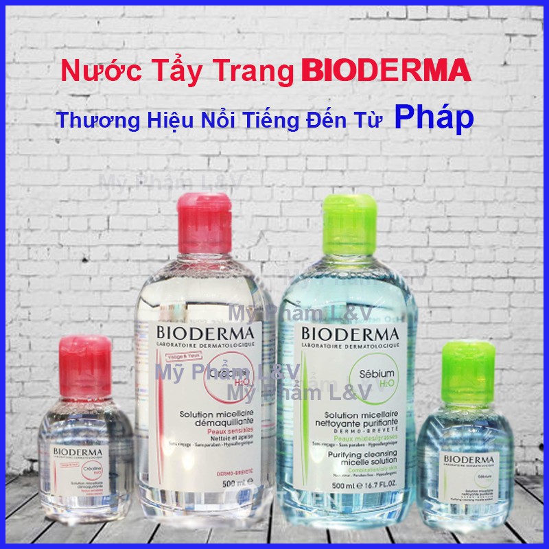 Nước Tẩy Trang Bioderma H2O Pháp (100ml ~ 500ml)