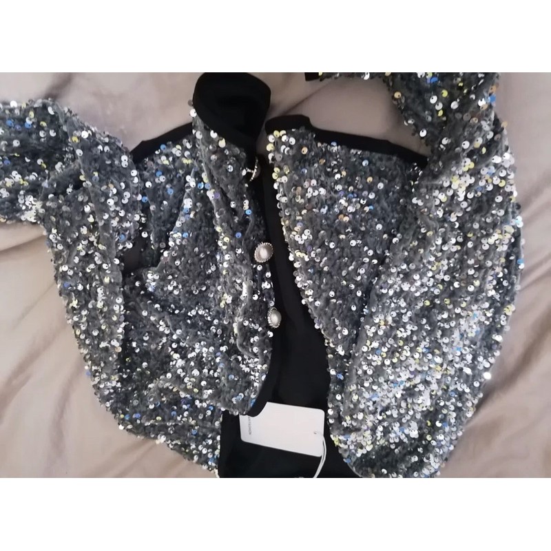 [Sẵn Hàng]♥️Áo Khoác Sequin BlingBling(ảnh thật)2 Màu Fzsize dưới 57kg