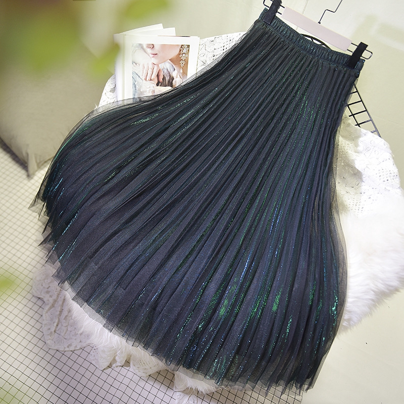 Chân Váy Lưng Cao Phối Lưới Xinh Xắn Dành Cho Nữ | BigBuy360 - bigbuy360.vn