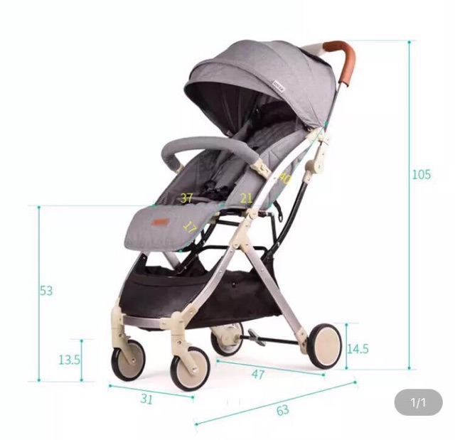 Xe đẩy Gấp gọn Sisver 2018 1 chiều 3 tư thế