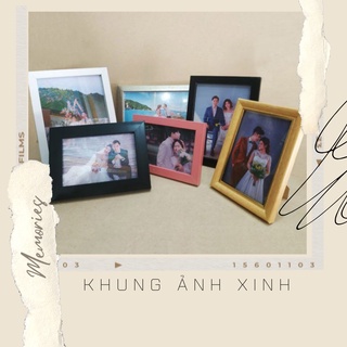 Khung ảnh để bàn A6 kích thước lọt lòng 10x15cm nhiều màu có mặt kiếng