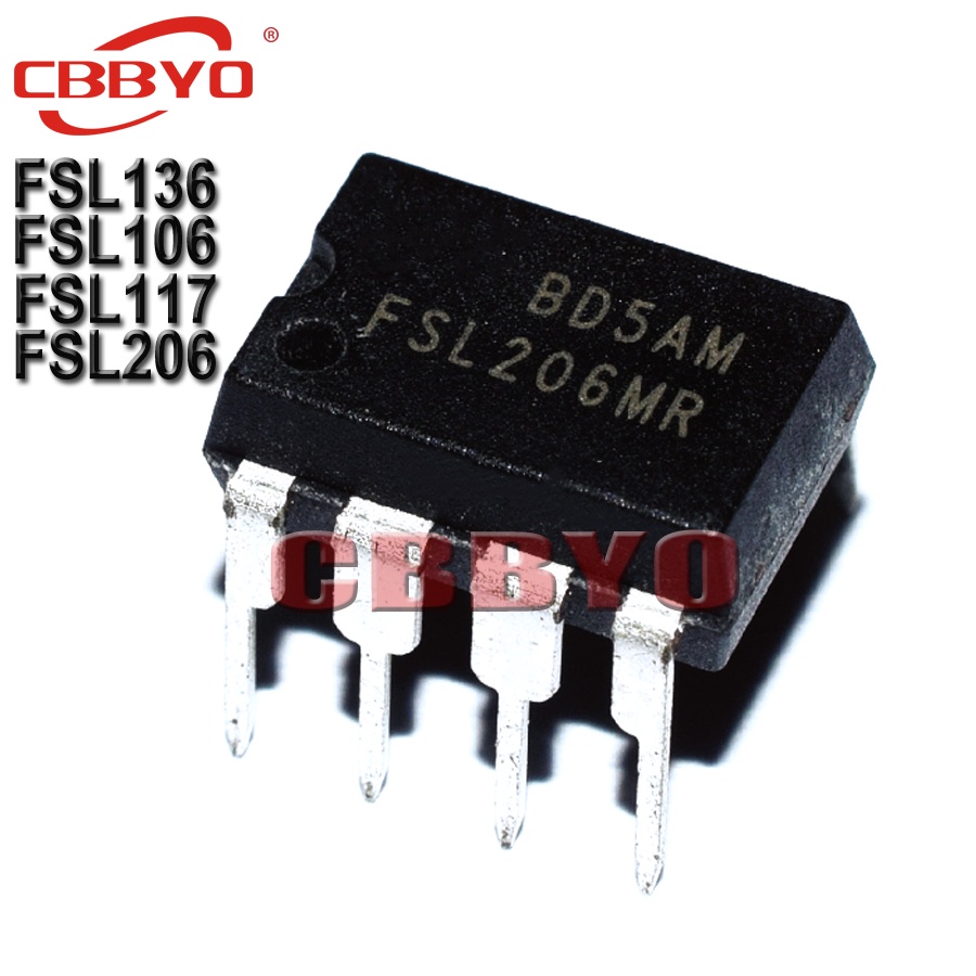 Bộ 5 Linh Kiện Điện Tử FSL136MR DIP-8 FSL136 FSL136M DIP FSL106HR FSL106MR FSL106 FSL206MR FSL206 FSL206HR FSL117MR FSL117MR FSL117 FSL17MRI L117MRI L17Mri