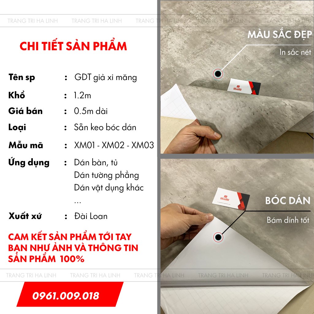 Giấy dán tường màu xi măng bê tông xám đẹp giá rẻ