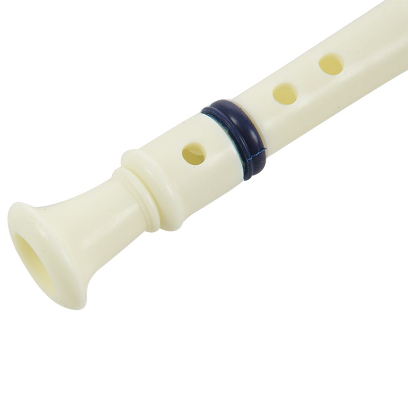 Music Instrument 6 Holes Soprano Flute Recorder White Blue