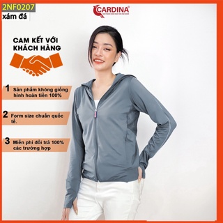 Áo chống nắng nữ CARDINA 2 lớp chất thun lạnh cao cấp viền thể thao chống tia UV thiết kế lưới tản nhiệt 2NF02