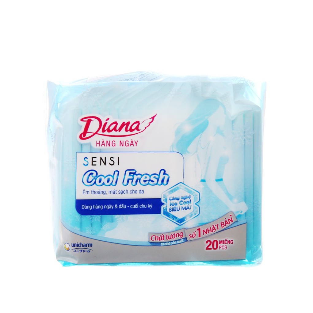 Băng Vệ Sinh Diana Hàng Ngày Sensi Cool Fresh Gói 20 Miếng
