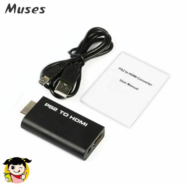 Muse07 Cáp chuyển đổi PS2 thành HDMI chất lượng HD dành cho máy chơi game Sony Playstation 2