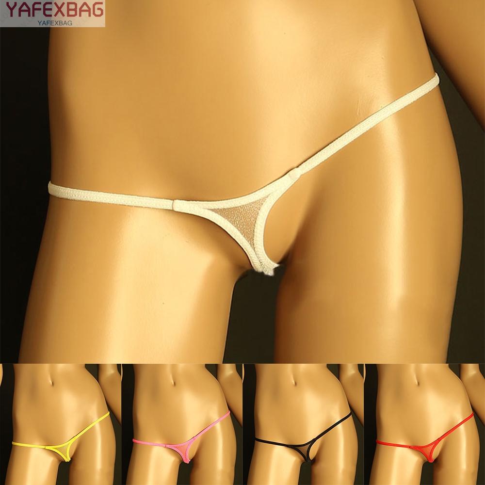 Women Thong Mesh Micro Mini Narrow Side Panties Panty Pouch Sexy Bikini