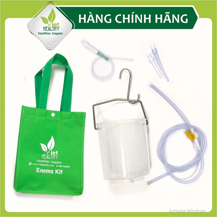 (CHÍNH HÃNG) Bộ xô enema nhựa Viet Healthy- Thải độc đại tràng, gan