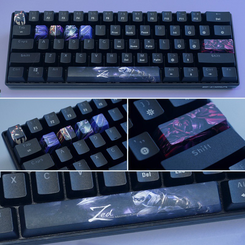 SET KEYCAPS SKILL TƯỚNG LOL ĐỘC QUYỀN Q-W-E-R-ENTER-ESC-SPACE Chopper Gaming Gear