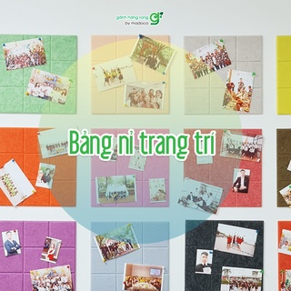 Bảng nỉ trang trí dính tường đủ màu sắc 30cm x 30cm