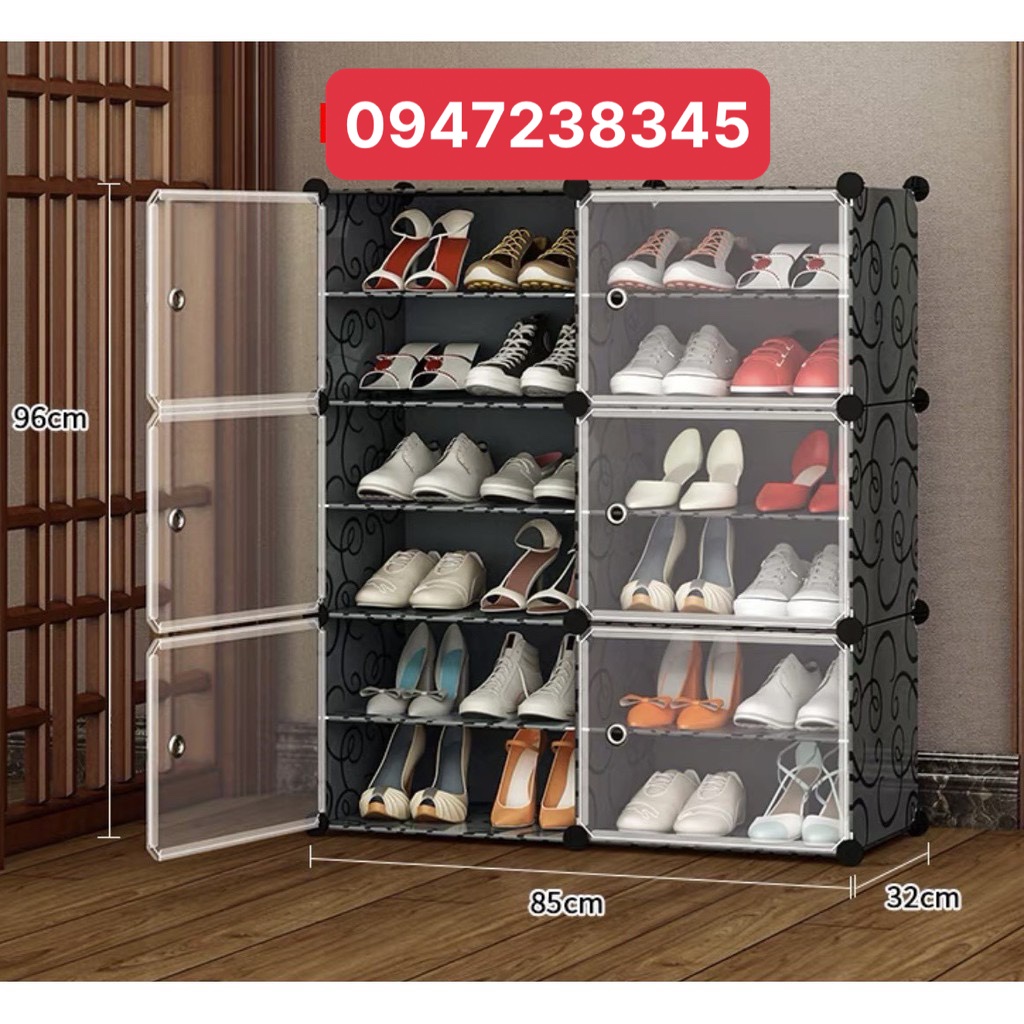 [FEESHIP TỦ NHỰA ĐỂ GIẦY DÉP - TỦ NHỰA ĐỂ GIÀY DÉP KIỂU MỚI 12 Ô (chia ô) ĐỂ ĐƯỢC 24 ĐÔI GIÀY.