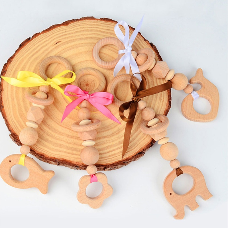 Đồ Chơi Treo Giường Ngủ Em Bé Bằng Gỗ Có Chuông Xinh Xắn