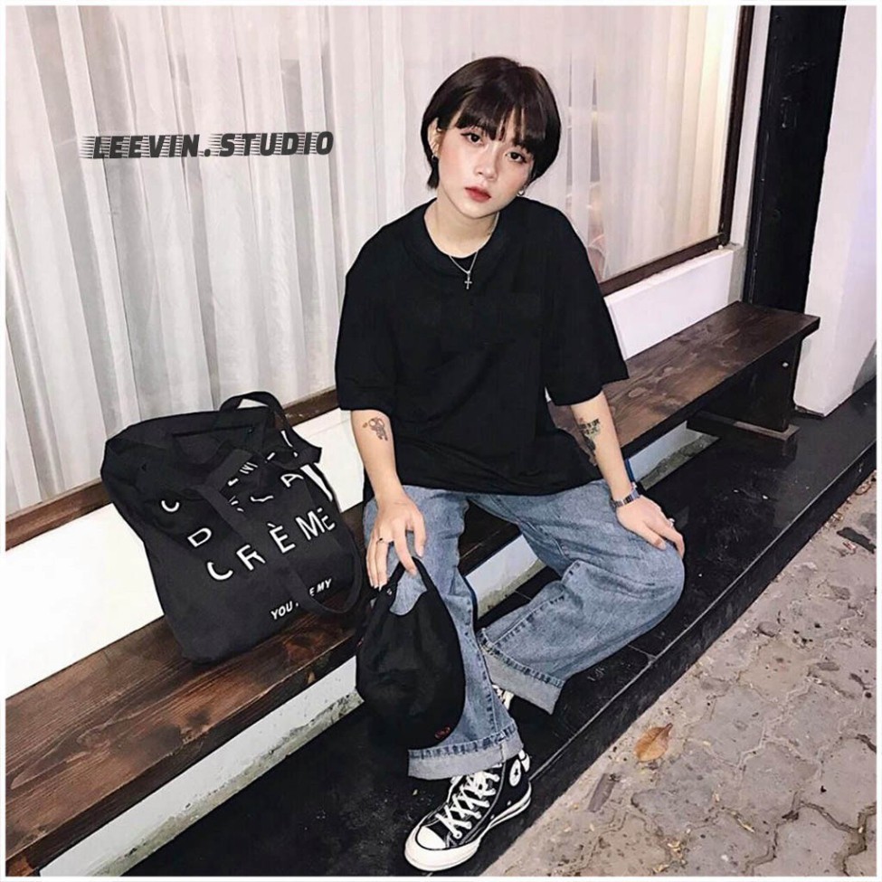 Áo Thun tay lỡ Nam Nữ - áo phông trơn UNISEX form rộng  cộc tay -Basic Tee, oversize - A2 | BigBuy360 - bigbuy360.vn
