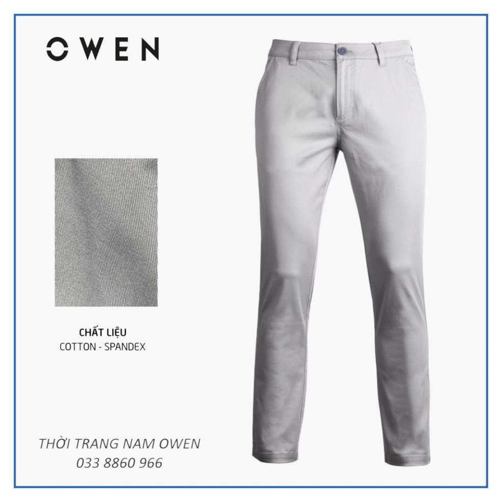 Sale Chính Hãng OWEN - Quần kaki Owen màu xám 91736  - Quần khaki nam hot 🌺 neww * ! %