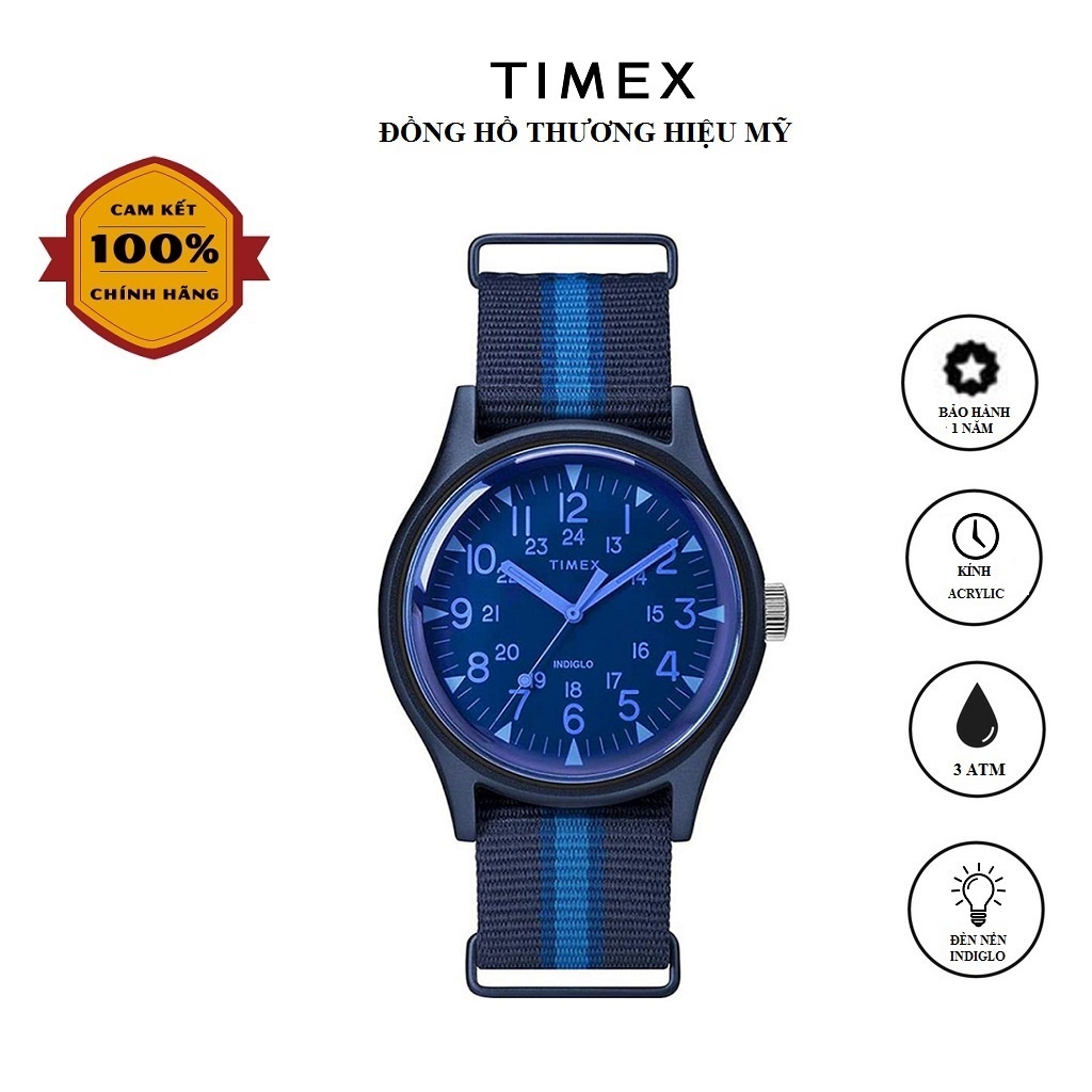 Đồng hồ Unisex Nam Nữ Timex MK1 Aluminum California 40mm - TW2T25100 Dây Vải - Chính Hãng