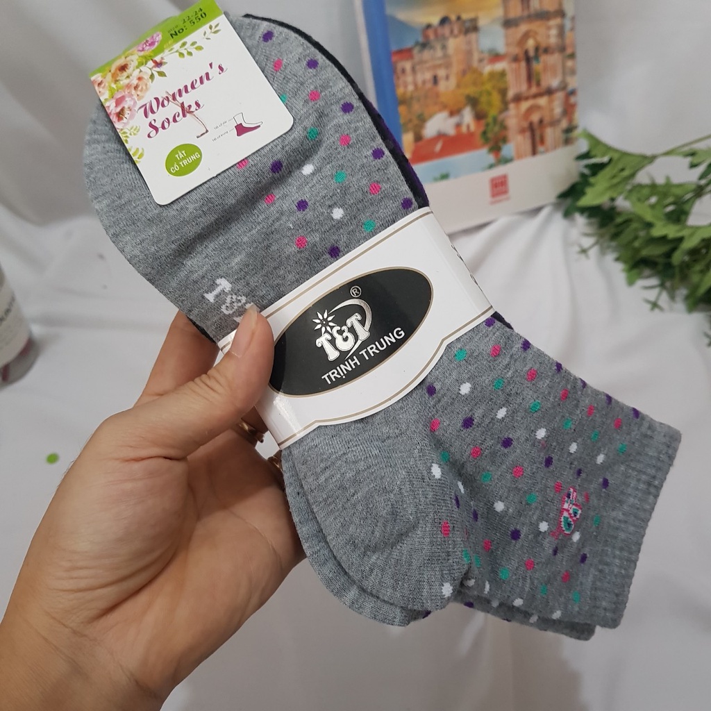 Tất Nữ Cổ cao Trịnh Trung - Họa Tiết Chấm