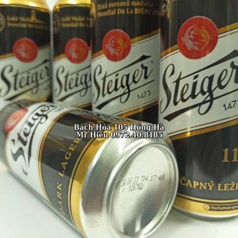 [HỎA TỐC] Bia Steiger đen 4,5% thùng 24 lon 500ml