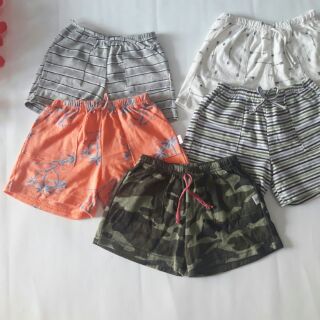 Combo 5 quần short đùi bé trai - quần short đùi bé lên từ vải cotton xuất dư size 1-4