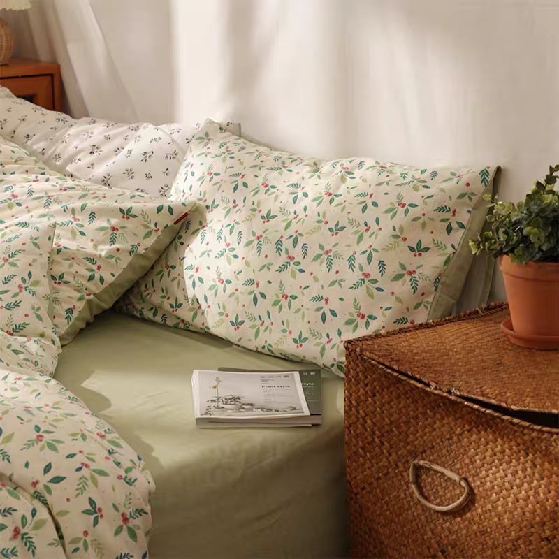 Set Cotton Living 100% Cotton Hàng Nhập Khẩu Cao Cấp 4 Món Vintage