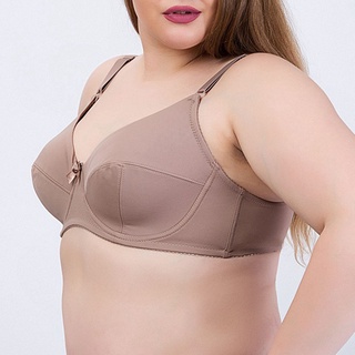 Women Large Cup Solid Color Bow Bra Underwired Push Up Full Coverage Underwear Áo ngực
