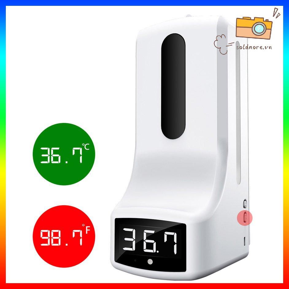[SOE]  K9 2-in-1 White Non-contact Digital Infrared Thermometer and Automatic Sensor Soap Dispenser for Office Mall