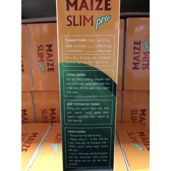 Đường ăn kiêng MAIZE SLIM Pro.Hỗ trợ tăng cường chuyển hóa các chất béo,giúp giảm hấp thụ chất béo,giảm béo,giảm mỡ máu.