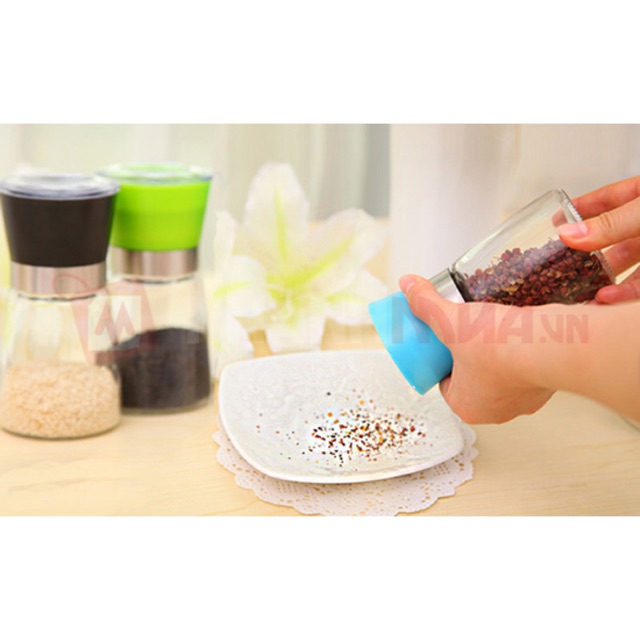 hũ thuỷ tinh xay tiêu đa năng