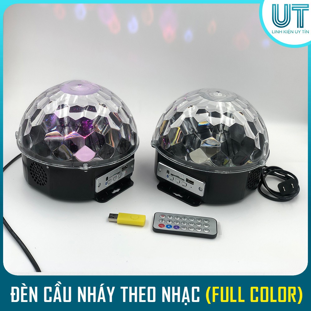 Đèn cầu LED nháy theo nhạc kèm Loa phát nhạc 220V ( Fullcolor )