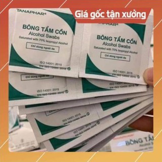 1K 1miếng gạc tẩm cồn sát trùng y tế