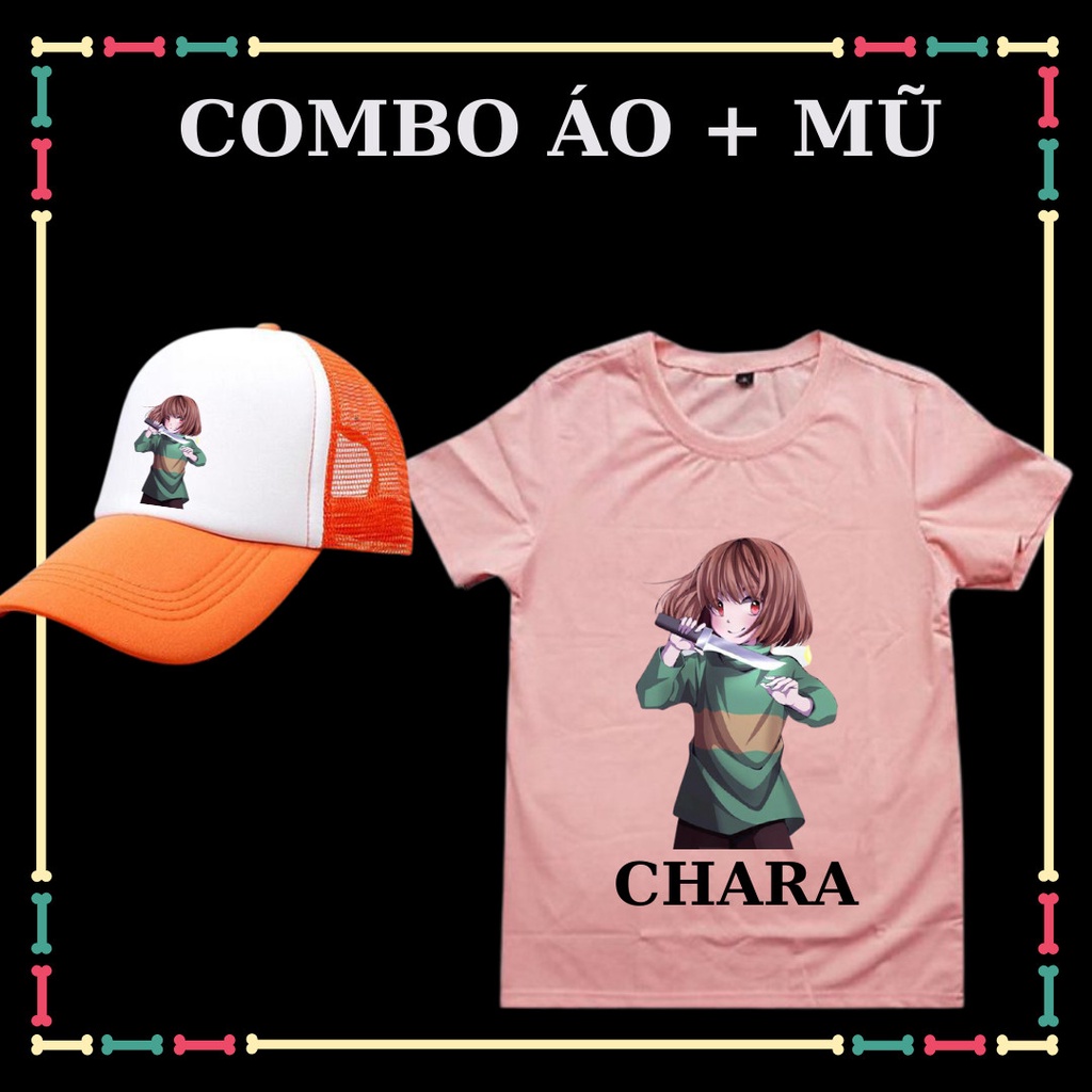 COMBO ÁO + MŨ/NÓN IN HÌNH CHARA TRẺ EM -BIỆT ĐỘI GANGSTER CHO BÉ GÁI