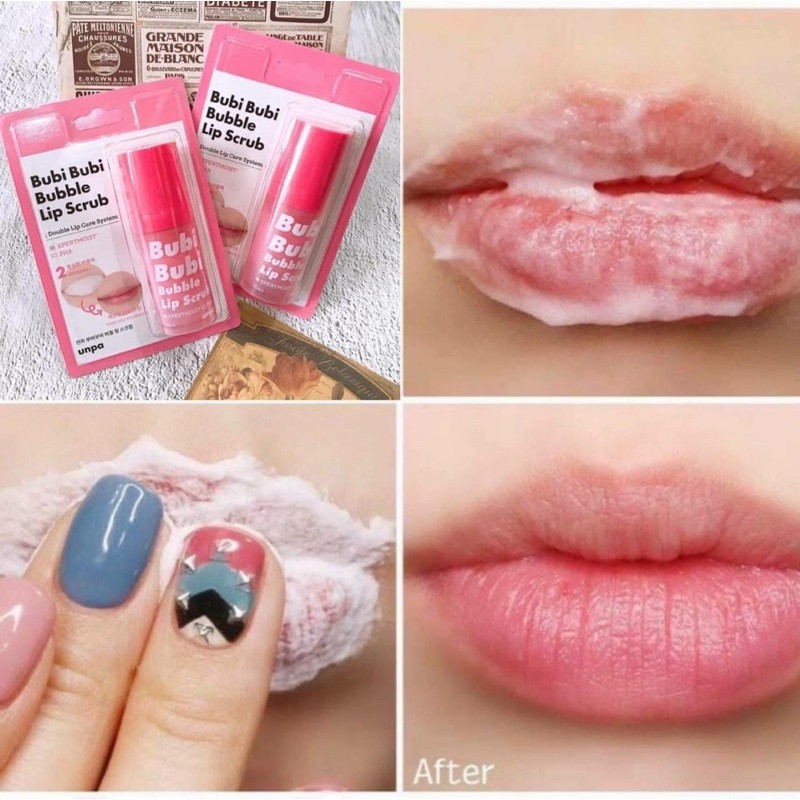 [ Mẫu 2021] GEL TẨY DA CHẾT MÔI UNPA BUBI BUBI LIP