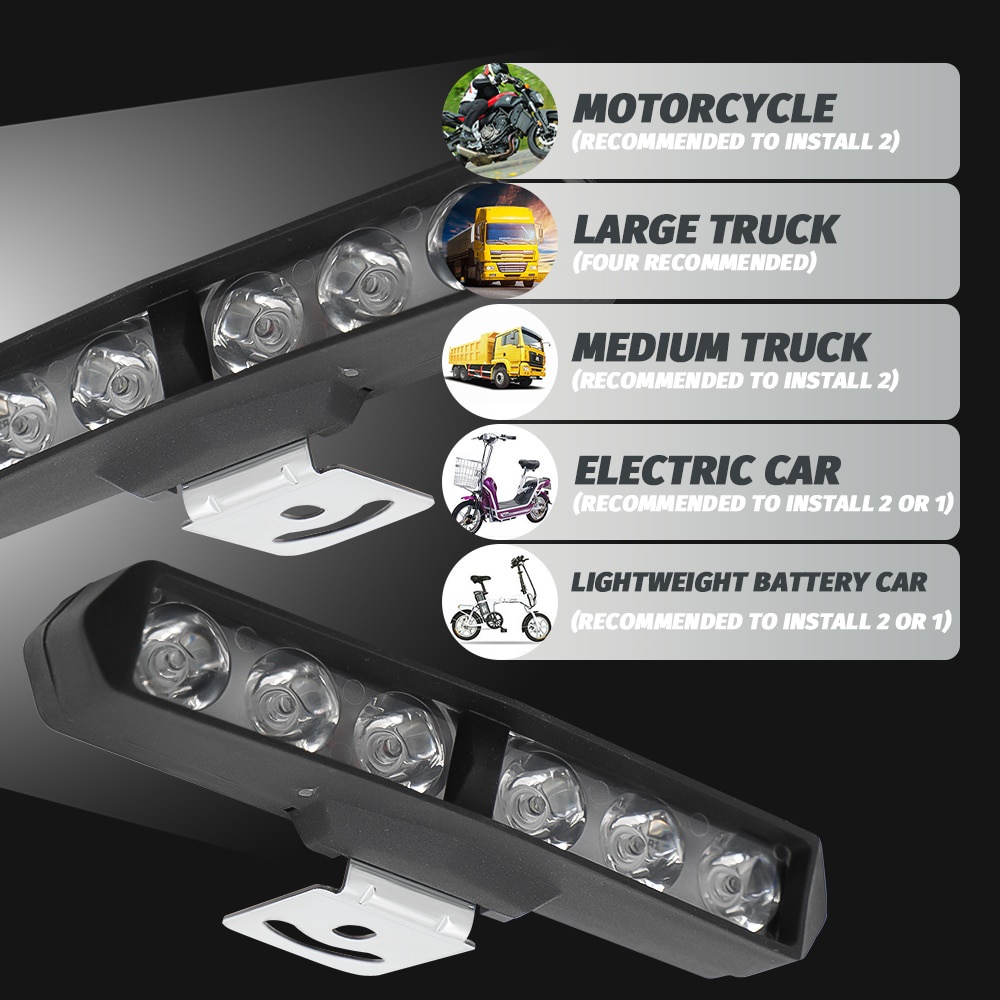 Đèn Pha DRL 6LED Độ Sáng Cao Chuyên Dụng Cho Xe Máy