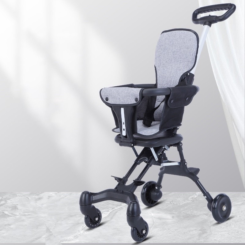 Xe đẩy gập gọn đảo chiều cho bé tặng kèm đệm