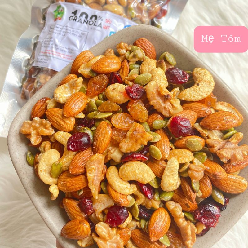 500gram Granola đặc biệt nướng mật ong SHOP MẸ TÔM NGŨ CỐC ĂN KIÊNG,NGŨ