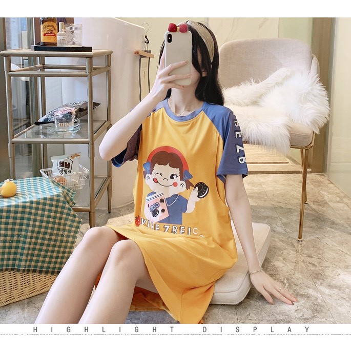 Váy bầu sau sinh mặc nhà -2 chức năng -chất liệu cotton-mềm- mát -mịn (váy SAU SINH )