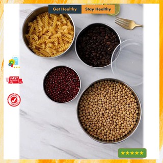 [CỰC RẺ] Set 5 Bát Inox Có Nắp Đậy Silicon