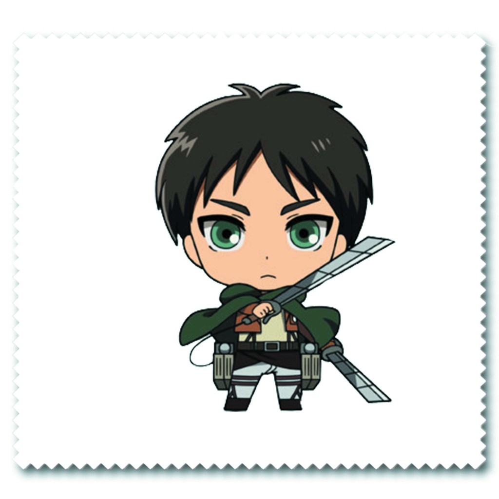 Khăn lau kính IN HÌNH Attack On Titan Đại Chiến Titan anime chibi quà tặng xinh xắn dễ thương