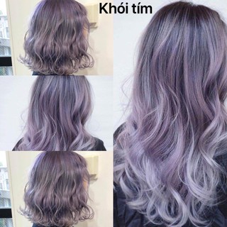 (Màu Khói tím + Tặng oxy, gang tay) Thuốc nhuộm tóc nhập khẩu chính hãng