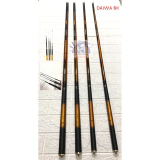 Cần câu tay cacbon 6h daiwa vàng 3m6 4m5 5m4 6m3. cần đơn 6h. đồ câu hùng