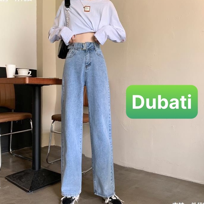 QUẦN JEAN BAGGY NỮ LƯNG CAO NÂNG MÔNG EO KIỂU NÚT BẤM DÂY SIÊU XỊN PHONG CÁCH SÀNH ĐIỆU- DB129- DUBATI FASHION