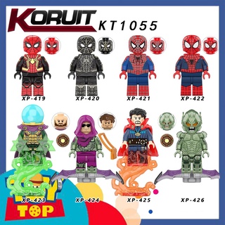 [Một con] Lắp ráp ghép Spiderman người nhện Goblin Doctor Strange Mysterio trong phim No Way Home xếp hình KT1055