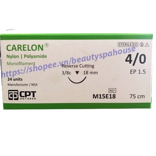 Chỉ nylon phẫu thuật CPT Carelon  polyamide dùng khâu da, nhấn mí, thẩm mỹ đủ size