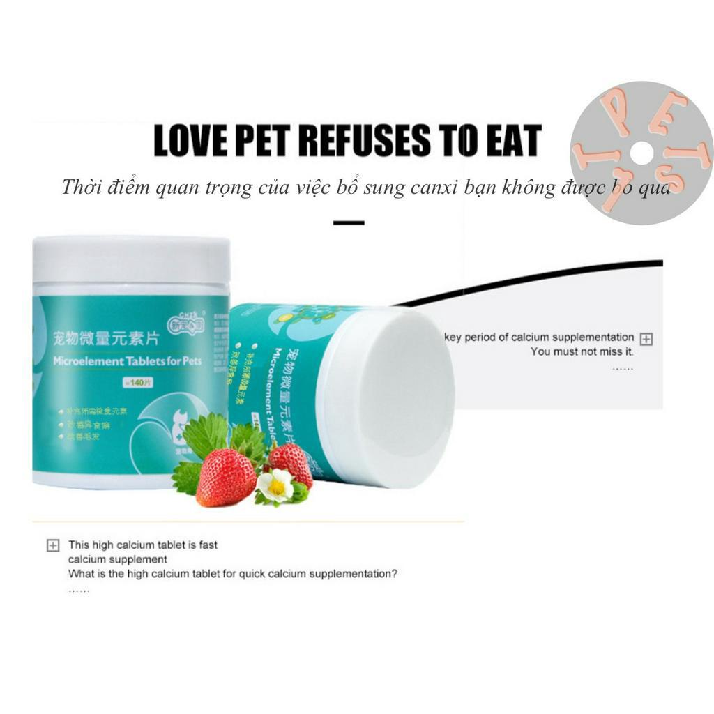 Vitamin cho chó mèo CHZK bổ xung nguyên tố vi lượng cần thiết cho thú cưng dạng hạt kẹo