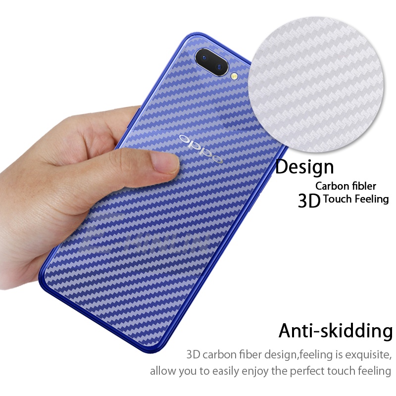 Set 5 Miếng Dán Sợi Carbon 3D Bảo Vệ Màn Hình Cho OPPO A1 Pro A1k A11 2019 A11x A15 A15s A16 A16e A16K A16S Kính
