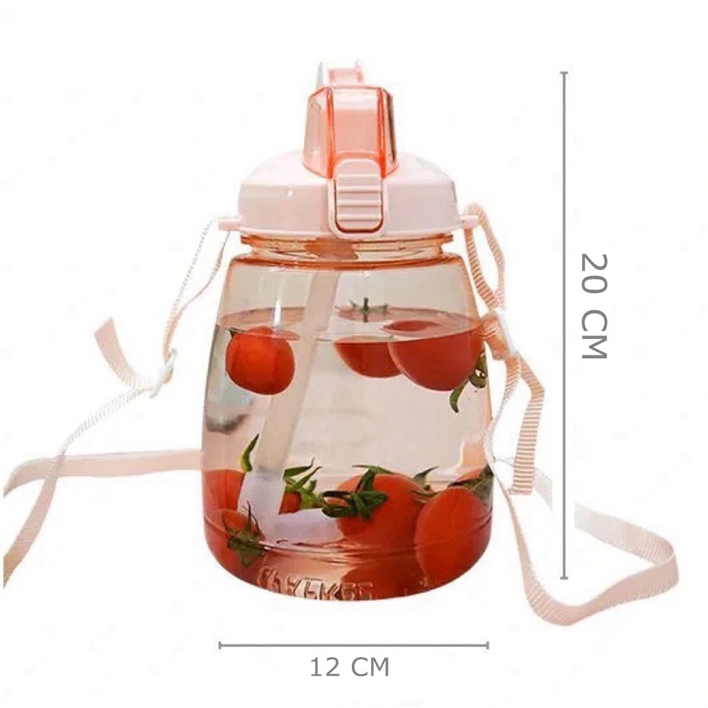 Bình nước có ống hút kiểu dáng dễ thương sử dụng tiện lợi